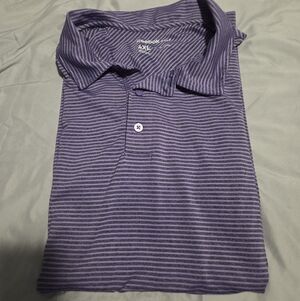 Reebok Men’s Purple Striped Polo Shirt